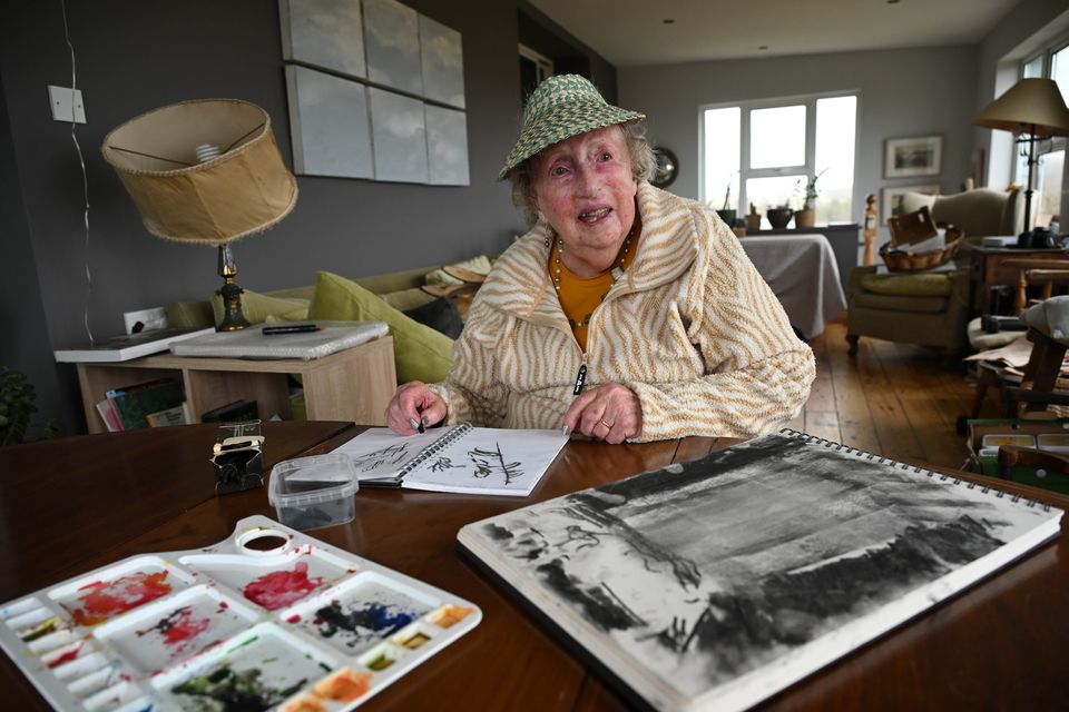 Mo Irwin in her studio in Connemara. Photo: Ray Ryan
